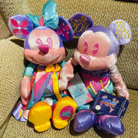 Disney Other - Disney - It's a Small World, Mickey and Minnie Plush Set, Brand New with Tags!